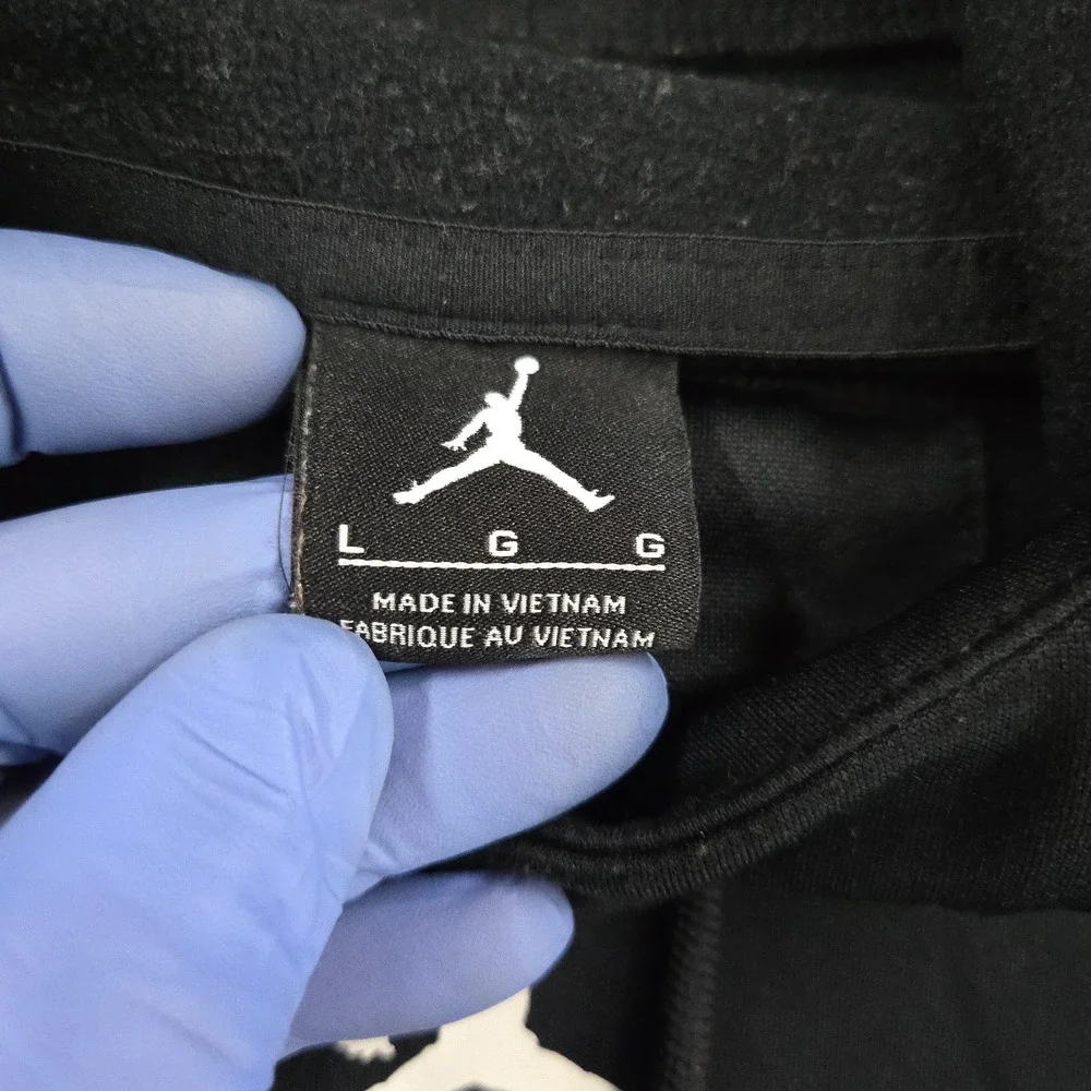 Jordan 23 Alpha Hoodie Sweatshirt Men Large Black Center Jumpman Logo Basketball